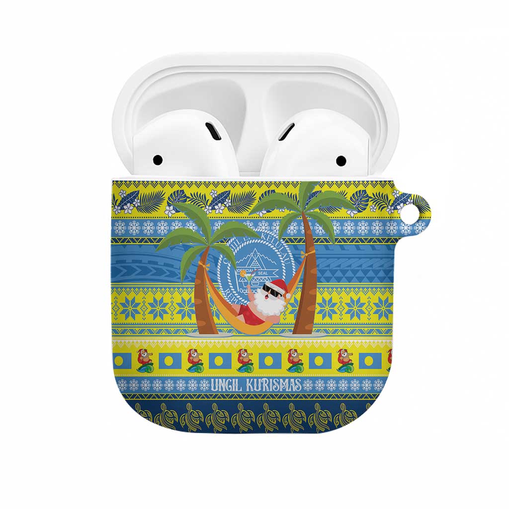 Palau Christmas AirPods Case Chilling Santa Ungil Kurismas LT14 Yellow - Polynesian Pride