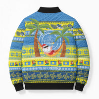 Palau Christmas Bomber Puffer Jacket Chilling Santa Ungil Kurismas LT14 - Polynesian Pride