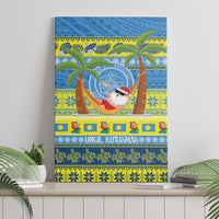 Palau Christmas Canvas Wall Art Chilling Santa Ungil Kurismas LT14 - Polynesian Pride