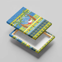 Palau Christmas Canvas Wall Art Chilling Santa Ungil Kurismas LT14 - Polynesian Pride