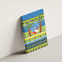 Palau Christmas Canvas Wall Art Chilling Santa Ungil Kurismas LT14 - Polynesian Pride