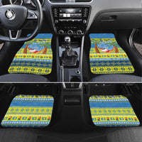 Palau Christmas Car Mats Chilling Santa Ungil Kurismas LT14 Set 4pcs Yellow - Polynesian Pride