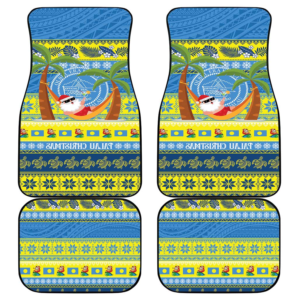 Palau Christmas Car Mats Chilling Santa Ungil Kurismas LT14 - Polynesian Pride