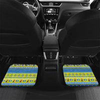 Palau Christmas Car Mats Chilling Santa Ungil Kurismas LT14 Set 2pcs - Back Yellow - Polynesian Pride