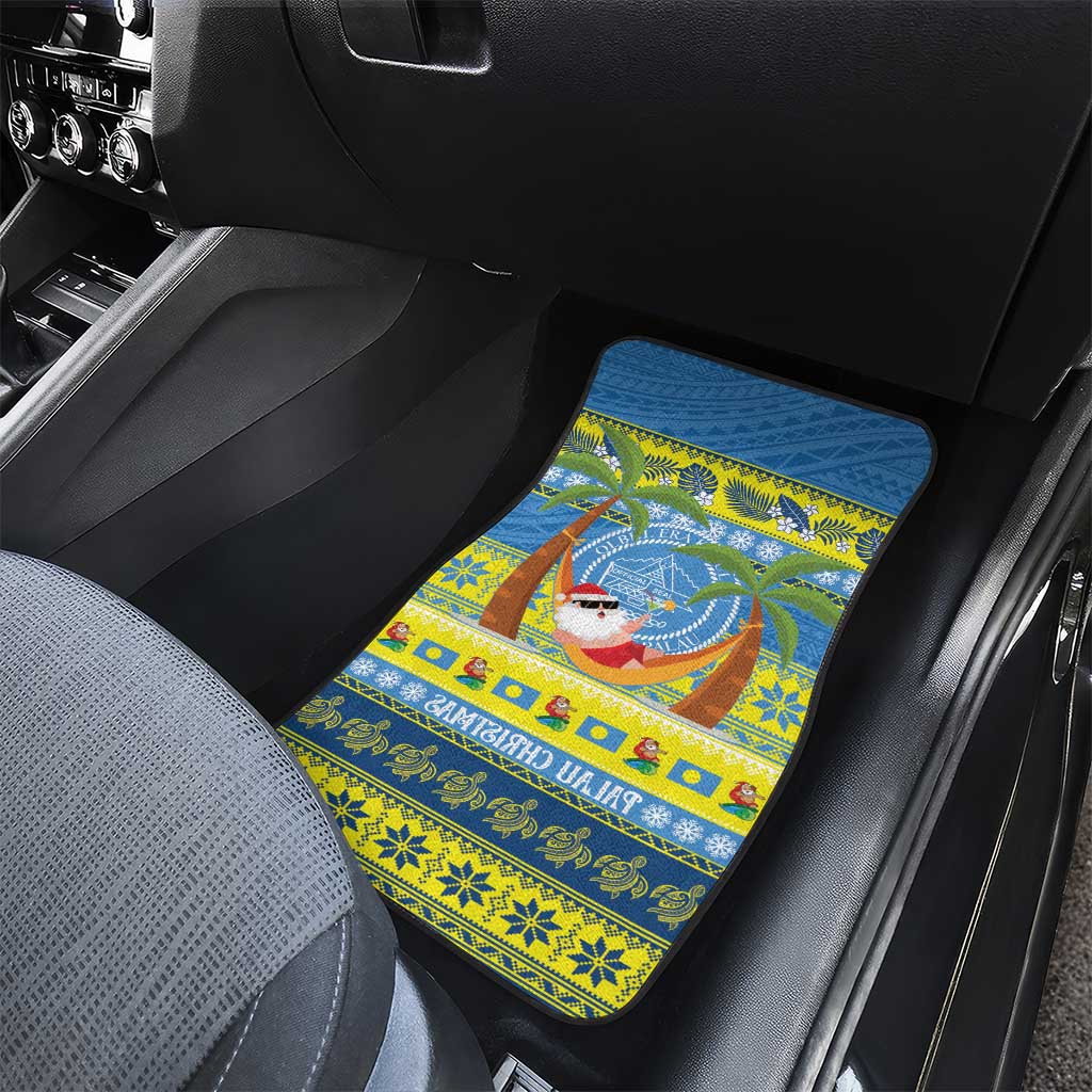 Palau Christmas Car Mats Chilling Santa Ungil Kurismas LT14 - Polynesian Pride