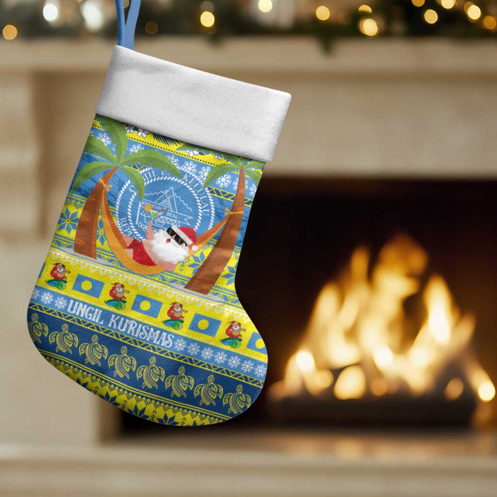 Palau Christmas Stocking Chilling Santa Ungil Kurismas LT14 Set of 2 Yellow - Polynesian Pride