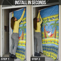 Palau Christmas Door Cover Chilling Santa Ungil Kurismas LT14 - Polynesian Pride