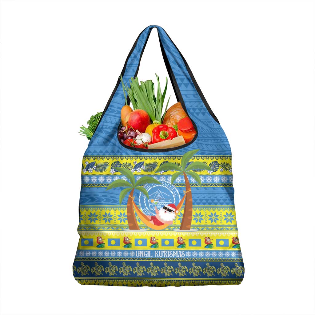 Palau Christmas Grocery Bag Chilling Santa Ungil Kurismas LT14 1-pack One Size Yellow - Polynesian Pride