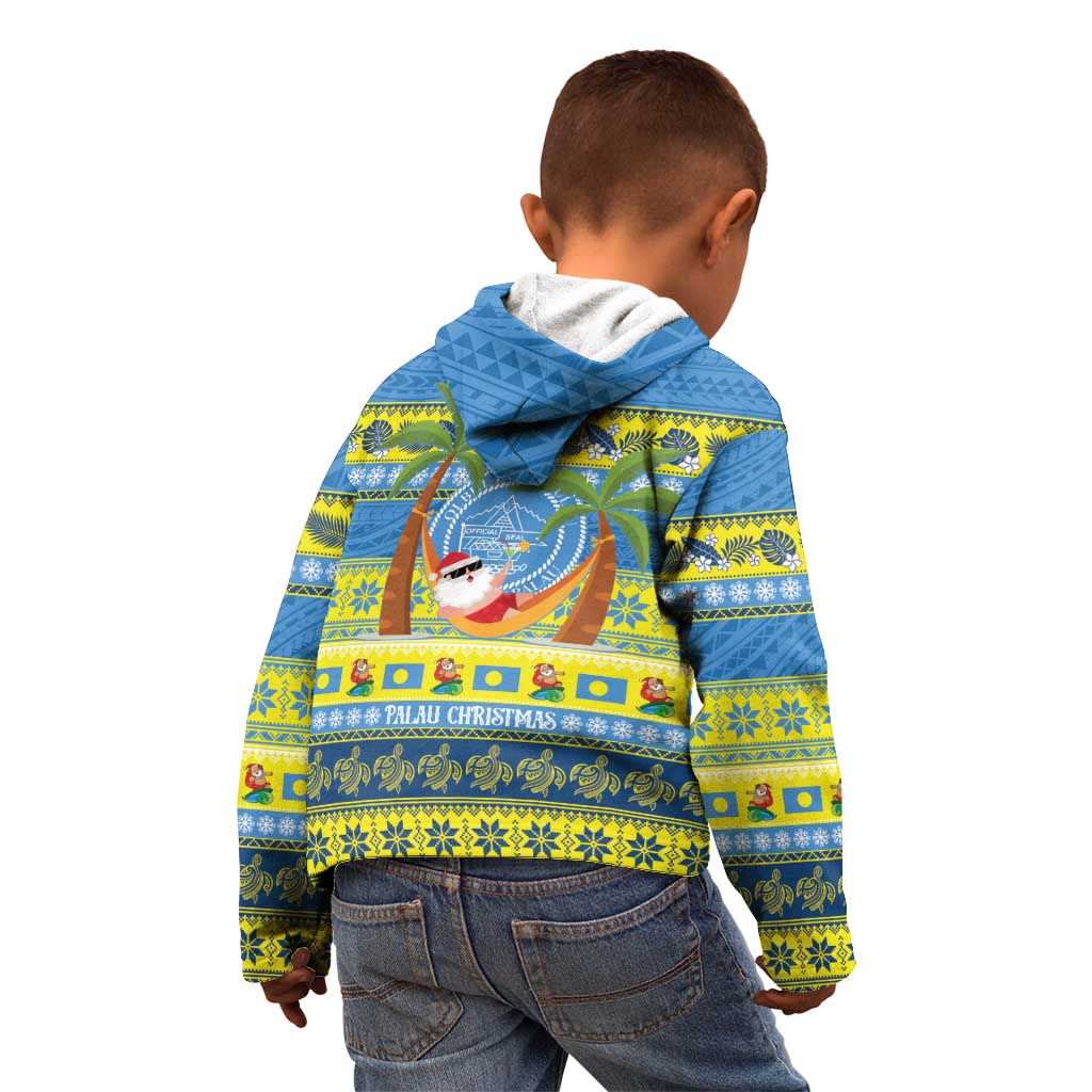 Palau Christmas Kid Hoodie Chilling Santa Ungil Kurismas LT14 - Polynesian Pride
