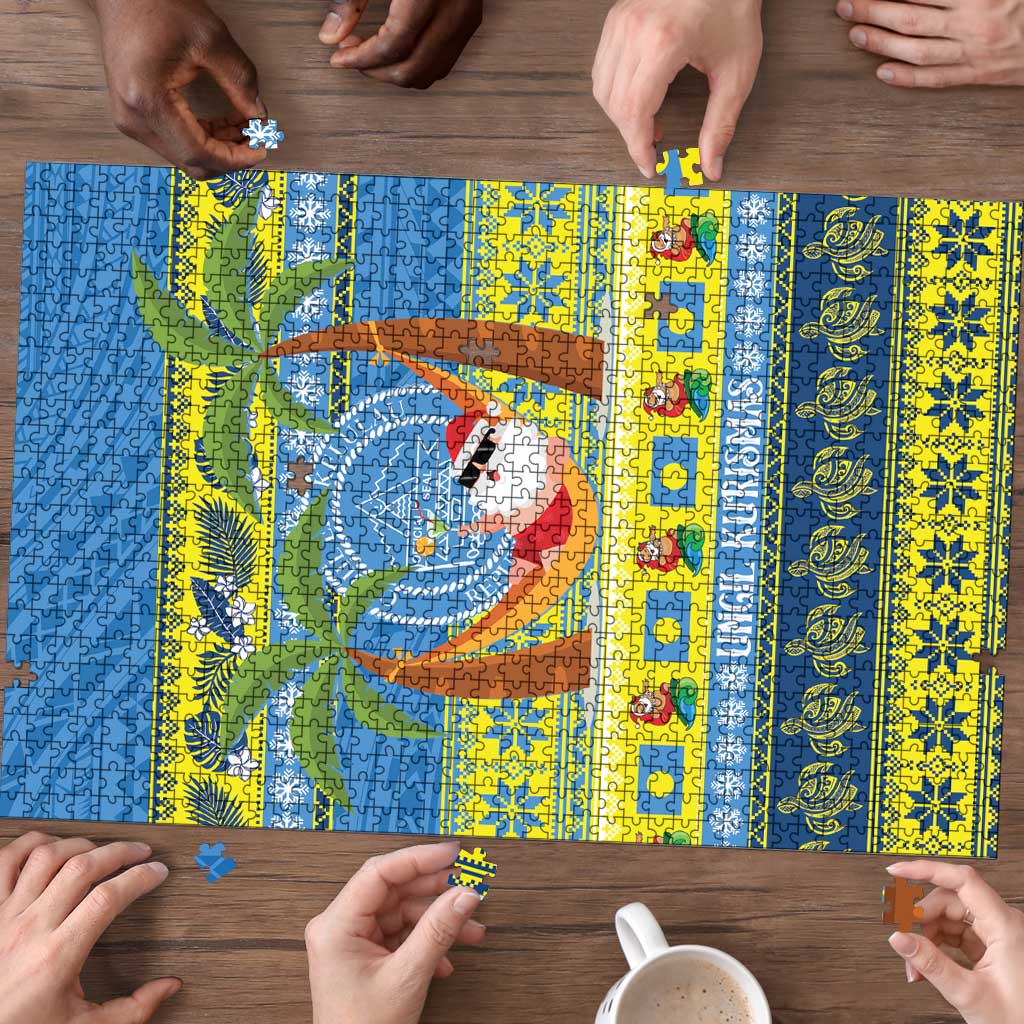 Palau Christmas Puzzle Chilling Santa Ungil Kurismas LT14 - Polynesian Pride