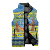 Palau Christmas Sleeveless Puffer Jacket Chilling Santa Ungil Kurismas LT14 - Polynesian Pride