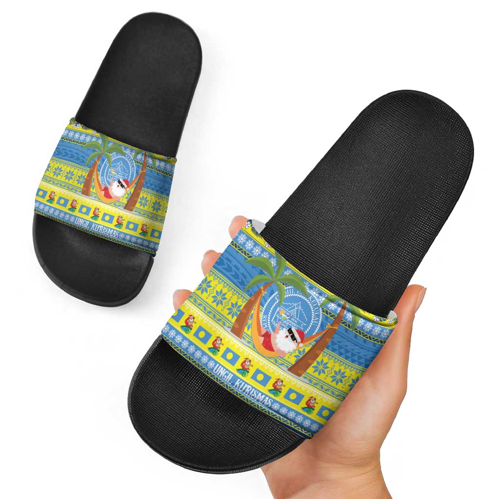 Palau Christmas Slide Sandals Chilling Santa Ungil Kurismas LT14 - Polynesian Pride
