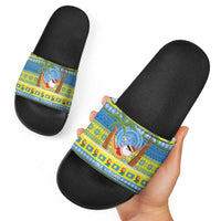 Palau Christmas Slide Sandals Chilling Santa Ungil Kurismas LT14 - Polynesian Pride