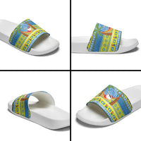 Palau Christmas Slide Sandals Chilling Santa Ungil Kurismas LT14 - Polynesian Pride