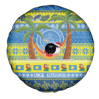 Palau Christmas Spare Tire Cover Chilling Santa Ungil Kurismas LT14 - Polynesian Pride
