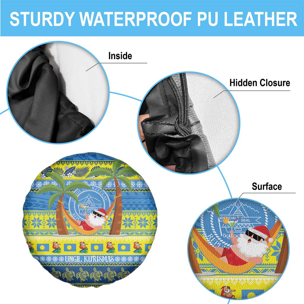 Palau Christmas Spare Tire Cover Chilling Santa Ungil Kurismas LT14 - Polynesian Pride