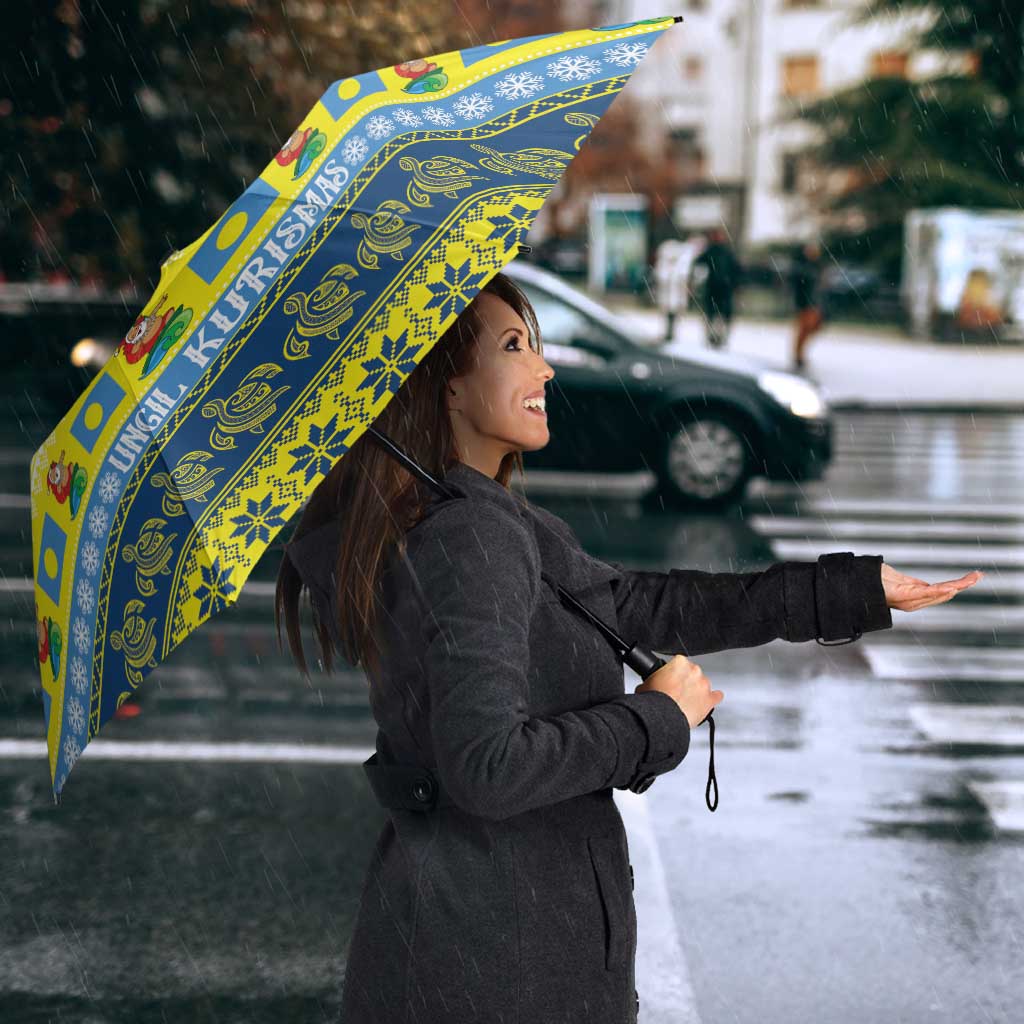 Palau Christmas Umbrella Chilling Santa Ungil Kurismas LT14 - Polynesian Pride