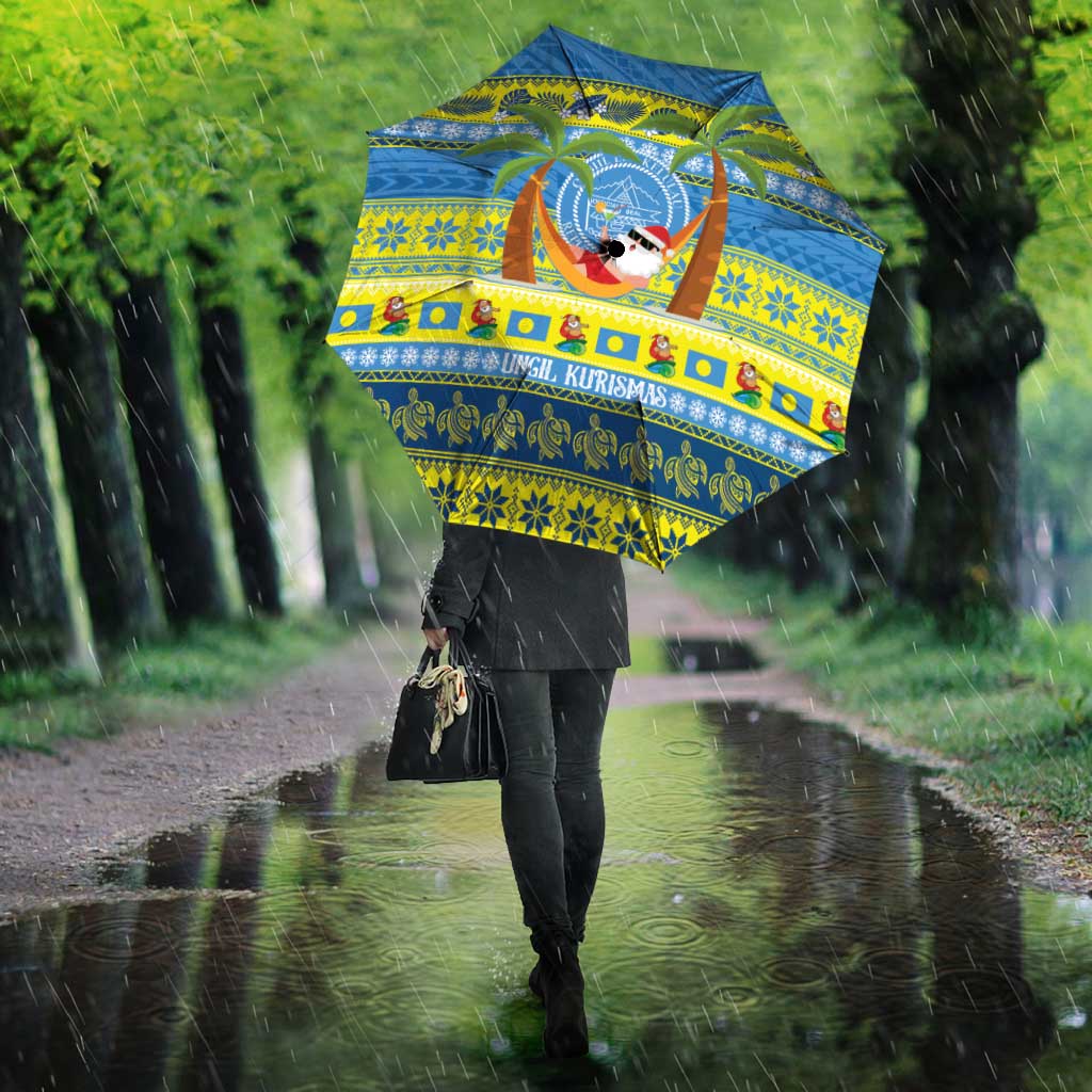 Palau Christmas Umbrella Chilling Santa Ungil Kurismas LT14 - Polynesian Pride