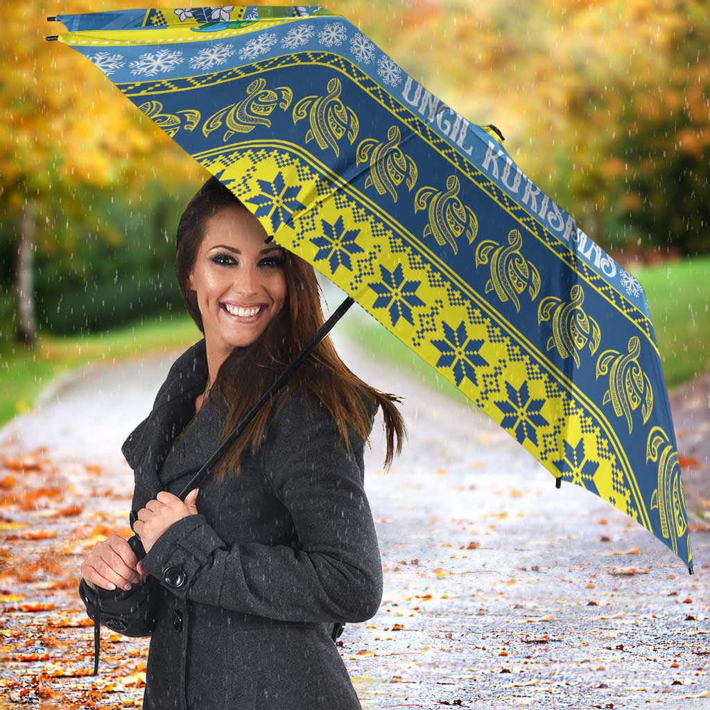 Palau Christmas Umbrella Chilling Santa Ungil Kurismas LT14 - Polynesian Pride