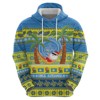 Palau Christmas Zip Hoodie Chilling Santa Ungil Kurismas LT14 - Polynesian Pride