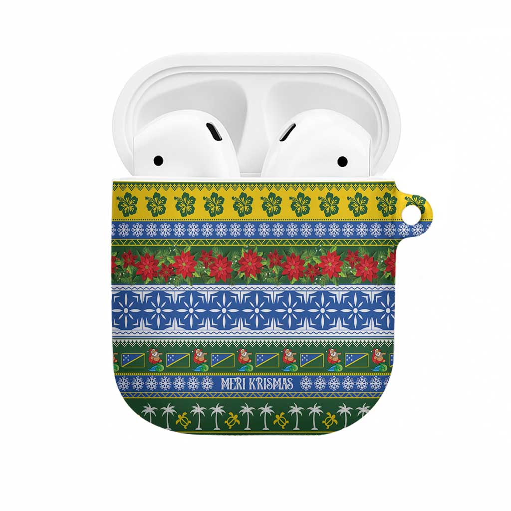 Solomon Islands Christmas AirPods Case The Solomons Melanesian Meri Krismas LT14 Green - Polynesian Pride