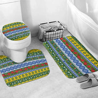 Solomon Islands Christmas Bathroom Set The Solomons Melanesian Meri Krismas LT14 Mat Set Only (3 pcs) One Size Green - Polynesian Pride