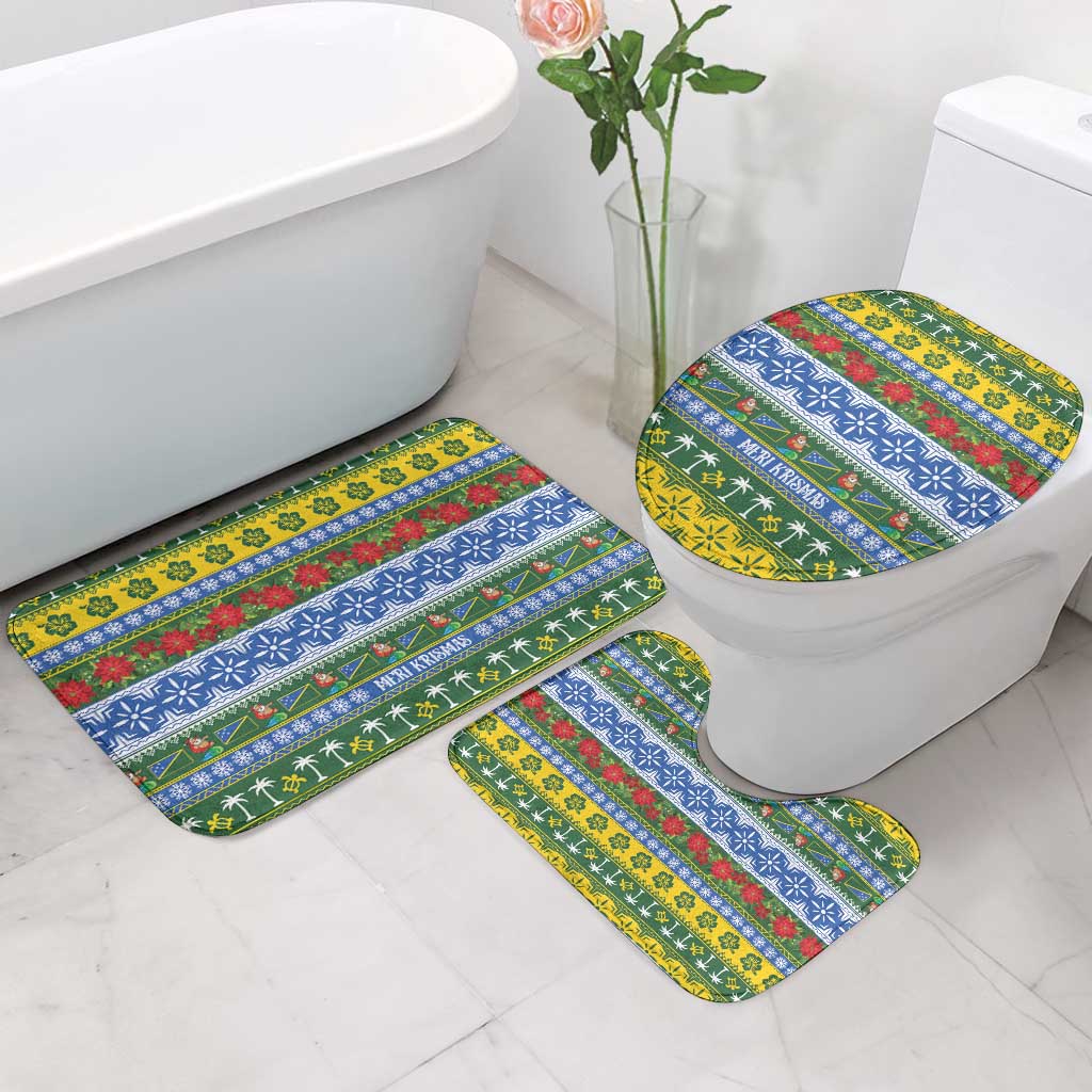 Solomon Islands Christmas Bathroom Set The Solomons Melanesian Meri Krismas LT14 - Polynesian Pride