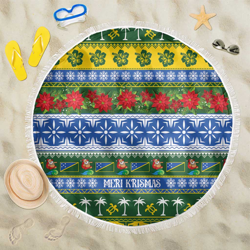 Solomon Islands Christmas Beach Blanket The Solomons Melanesian Meri Krismas LT14 One Size 150cm Green - Polynesian Pride