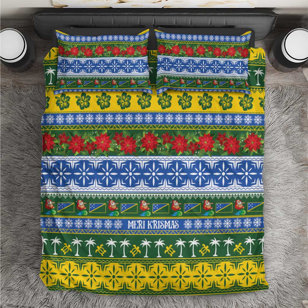 Solomon Islands Christmas Bedding Set The Solomons Melanesian Meri Krismas LT14 Green - Polynesian Pride