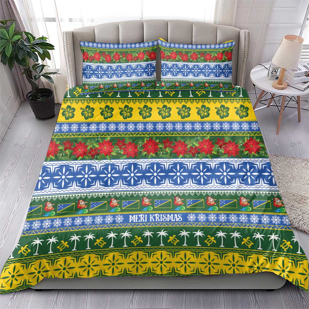 Solomon Islands Christmas Bedding Set The Solomons Melanesian Meri Krismas LT14 - Polynesian Pride