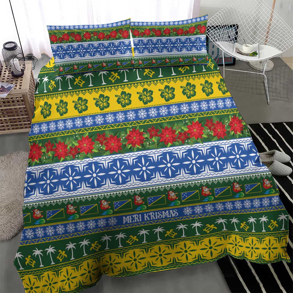 Solomon Islands Christmas Bedding Set The Solomons Melanesian Meri Krismas LT14 - Polynesian Pride