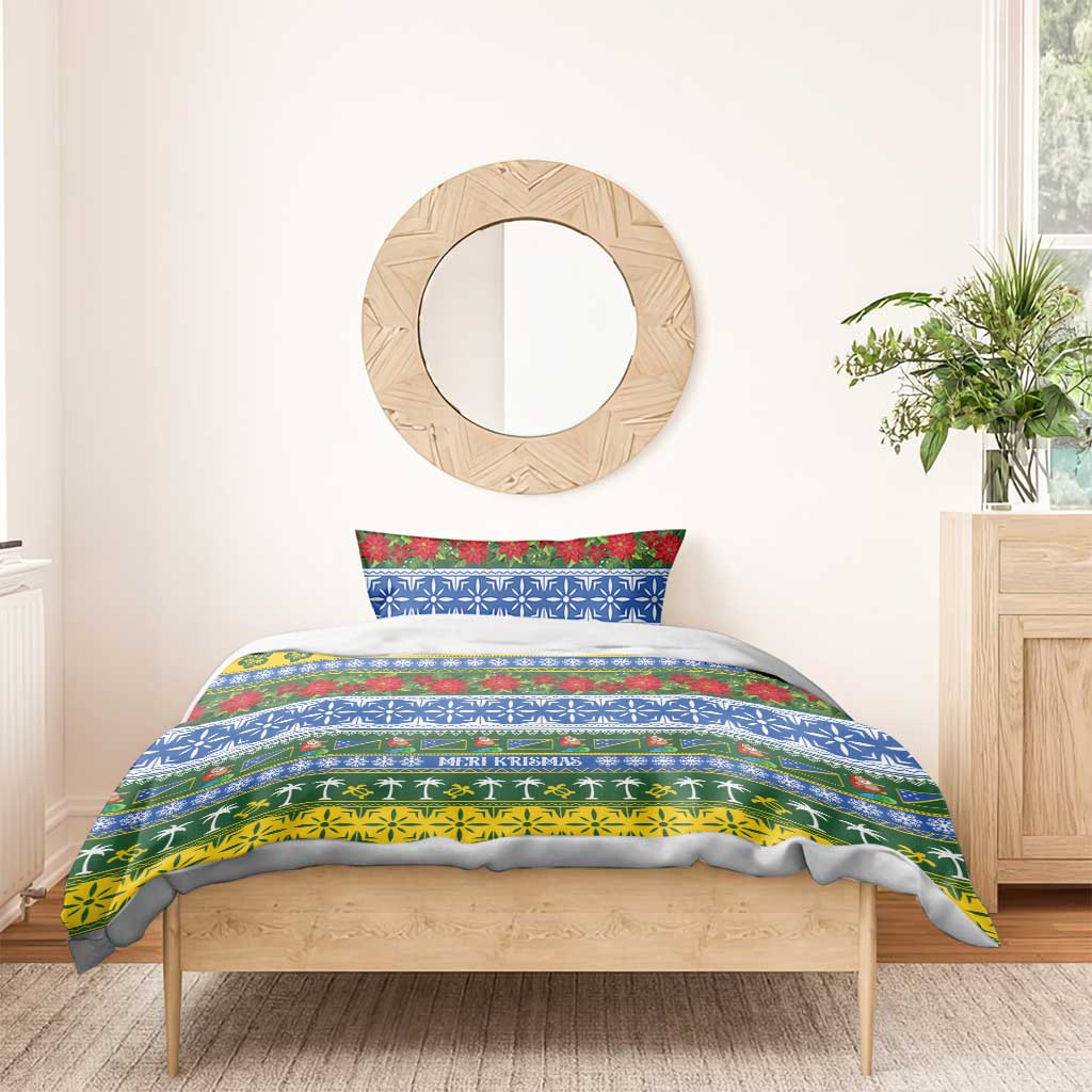 Solomon Islands Christmas Bedding Set The Solomons Melanesian Meri Krismas LT14 - Polynesian Pride
