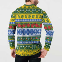 Solomon Islands Christmas Button Sweatshirt The Solomons Melanesian Meri Krismas LT14 - Polynesian Pride