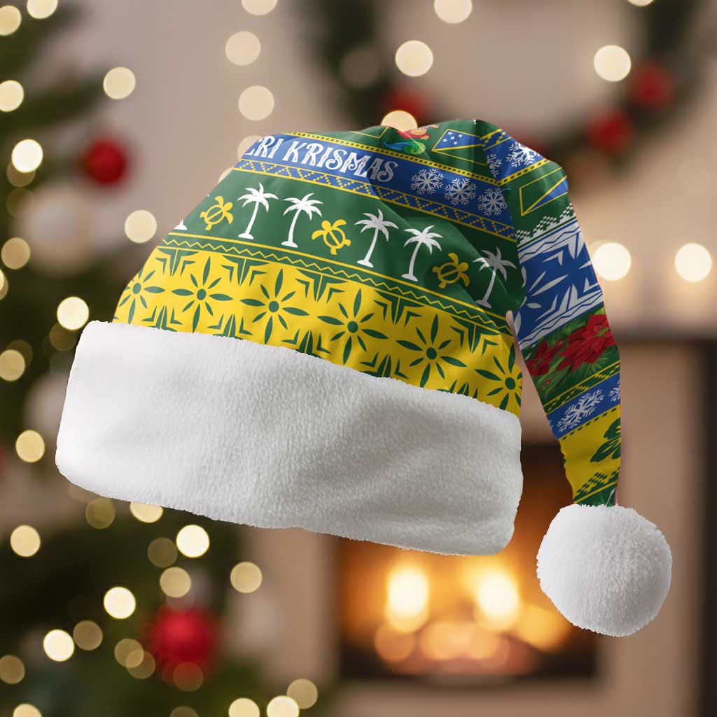 Solomon Islands Christmas Santa Hat The Solomons Melanesian Meri Krismas LT14 Without Fur Green - Polynesian Pride