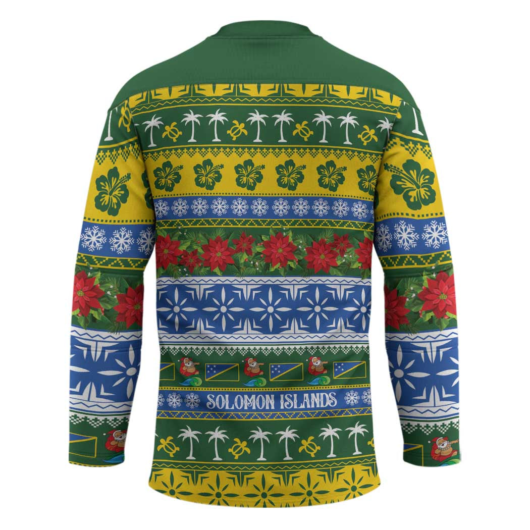 Solomon Islands Christmas Hockey Jersey The Solomons Melanesian Meri Krismas LT14 - Polynesian Pride