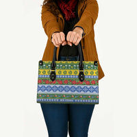 Solomon Islands Christmas Leather Bag The Solomons Melanesian Meri Krismas LT14 - Polynesian Pride