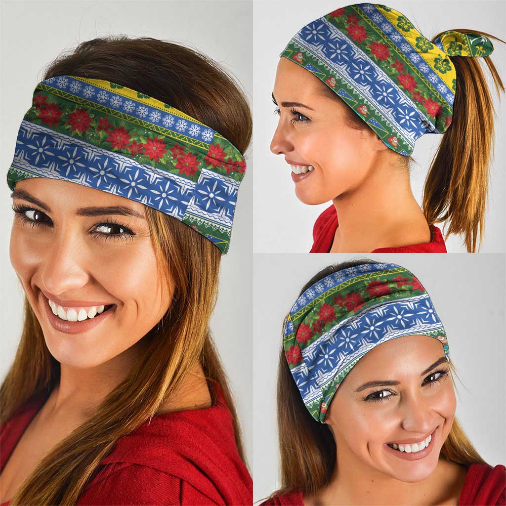 Solomon Islands Christmas Neck Gaiter The Solomons Melanesian Meri Krismas LT14 - Polynesian Pride