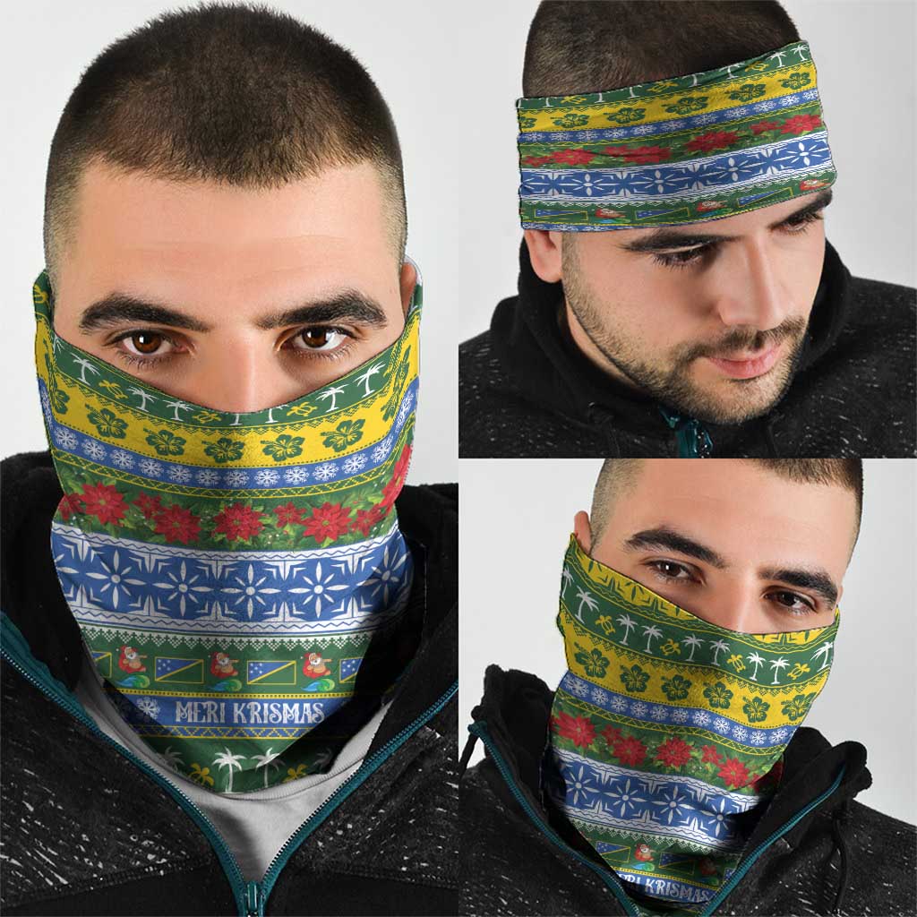 Solomon Islands Christmas Neck Gaiter The Solomons Melanesian Meri Krismas LT14 - Polynesian Pride