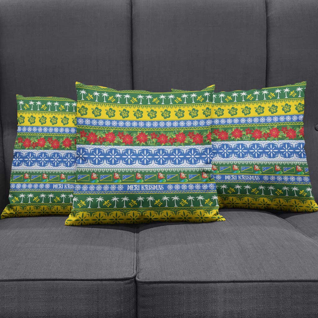 Solomon Islands Christmas Pillow Cover The Solomons Melanesian Meri Krismas LT14 - Polynesian Pride