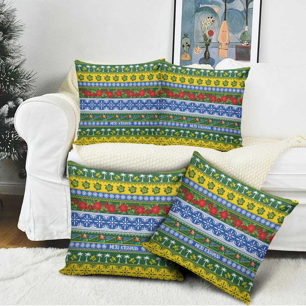 Solomon Islands Christmas Pillow Cover The Solomons Melanesian Meri Krismas LT14 - Polynesian Pride