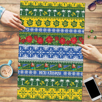 Solomon Islands Christmas Puzzle The Solomons Melanesian Meri Krismas LT14 Green - Polynesian Pride