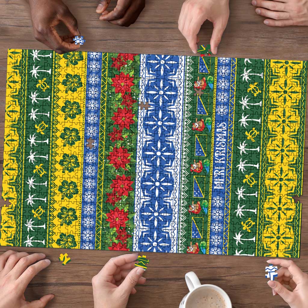 Solomon Islands Christmas Puzzle The Solomons Melanesian Meri Krismas LT14 - Polynesian Pride