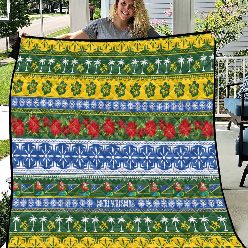 Solomon Islands Christmas Quilt The Solomons Melanesian Meri Krismas LT14 Green - Polynesian Pride