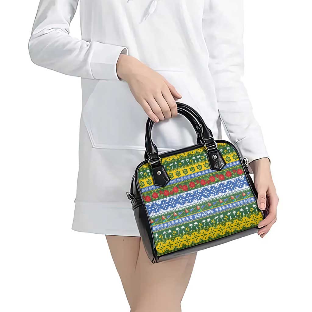 Solomon Islands Christmas Shoulder Handbag The Solomons Melanesian Meri Krismas LT14 - Polynesian Pride