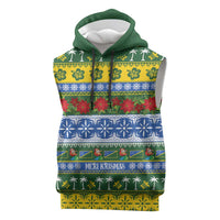 Solomon Islands Christmas Sleeveless Hoodie The Solomons Melanesian Meri Krismas LT14 Green - Polynesian Pride