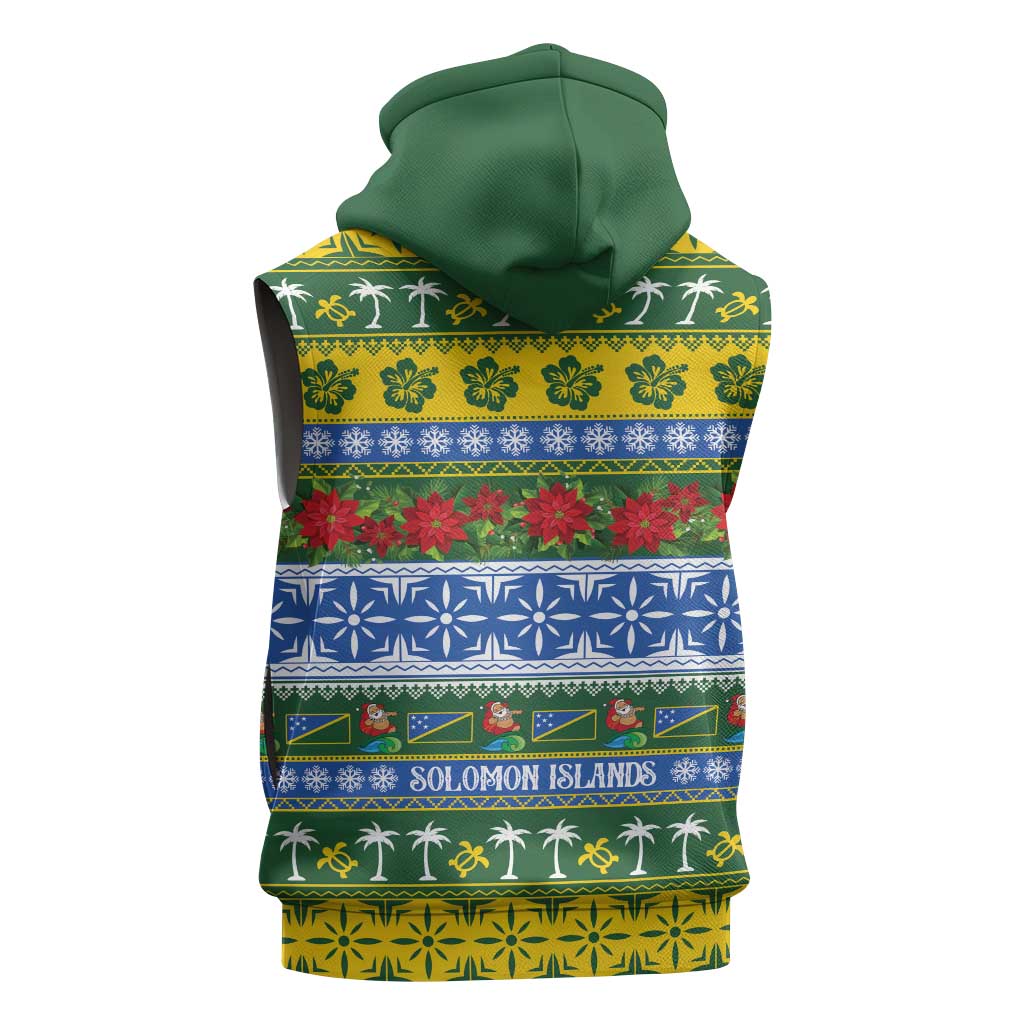 Solomon Islands Christmas Sleeveless Hoodie The Solomons Melanesian Meri Krismas LT14 - Polynesian Pride