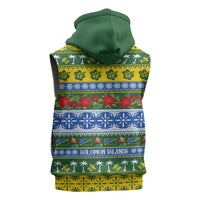Solomon Islands Christmas Sleeveless Hoodie The Solomons Melanesian Meri Krismas LT14 - Polynesian Pride