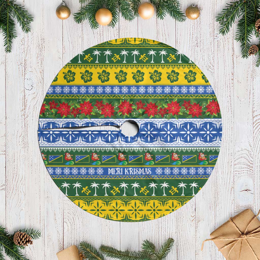 Solomon Islands Christmas Tree Skirt The Solomons Melanesian Meri Krismas LT14 Casual Green - Polynesian Pride