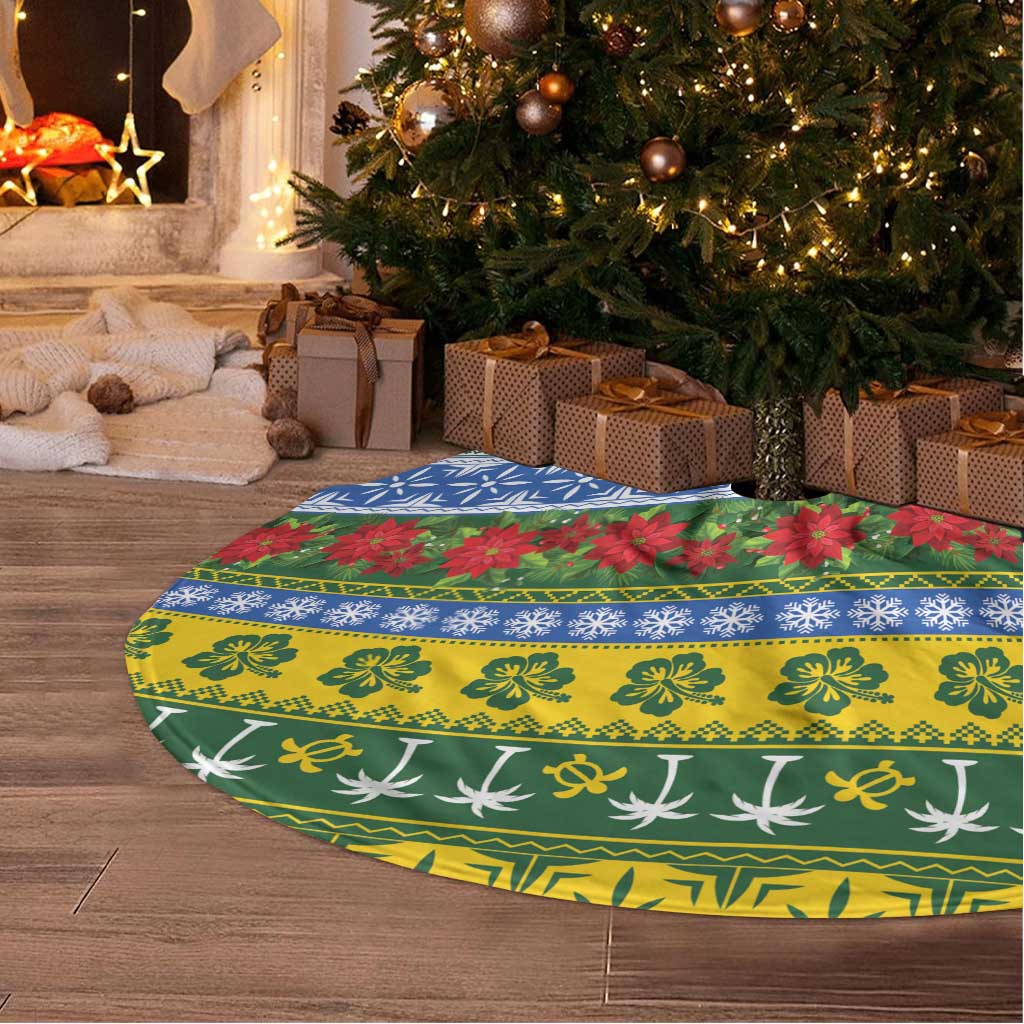 Solomon Islands Christmas Tree Skirt The Solomons Melanesian Meri Krismas LT14 - Polynesian Pride