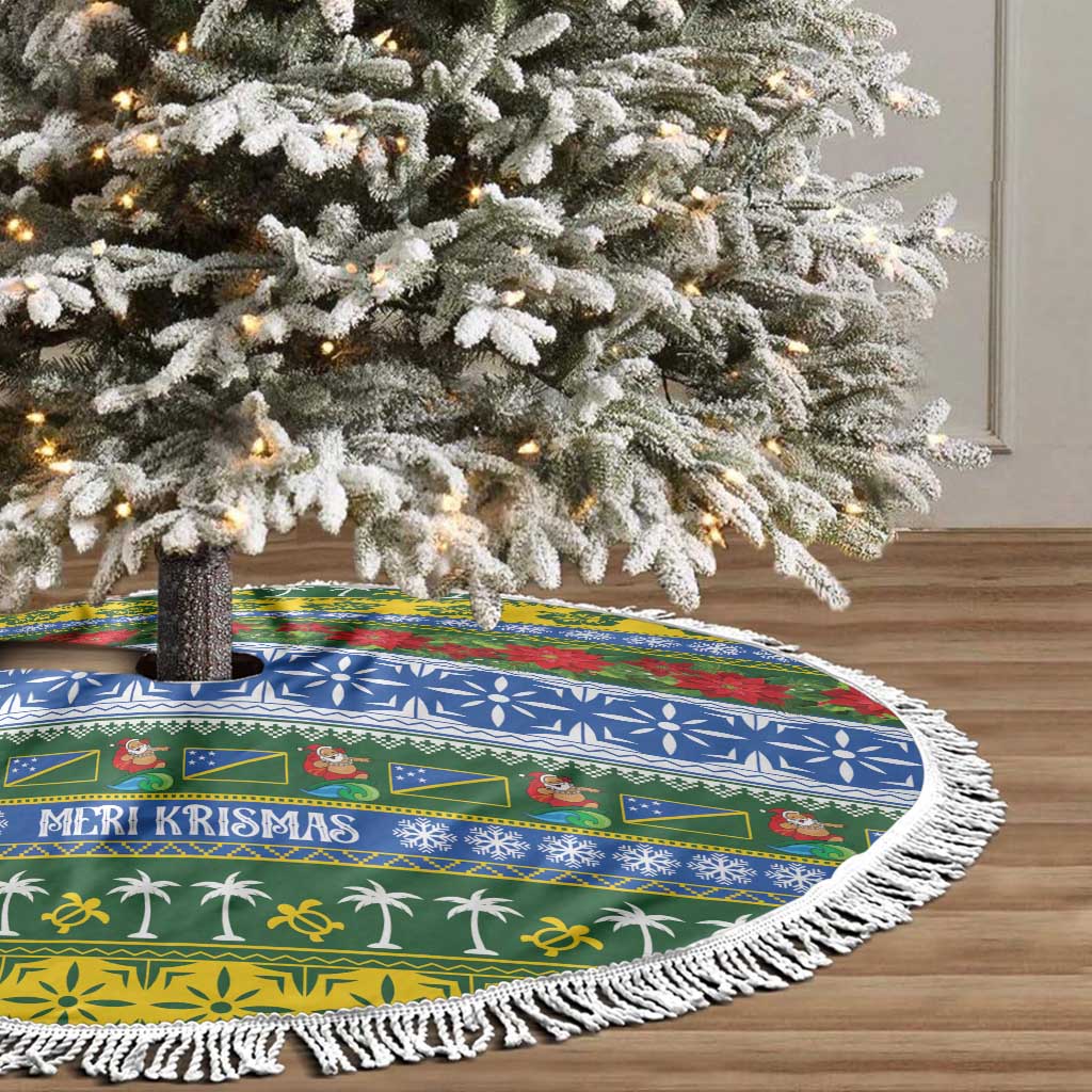 Solomon Islands Christmas Tree Skirt The Solomons Melanesian Meri Krismas LT14 - Polynesian Pride